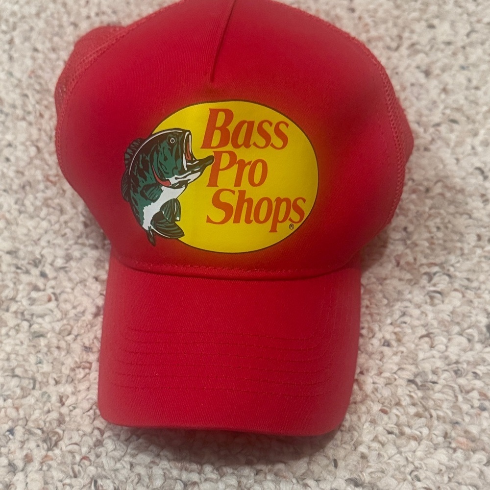 Bass Pro Shops Red and Yellow Fishing Cap